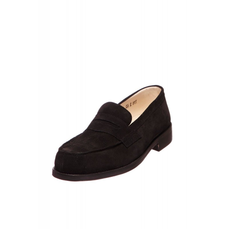 Mocassin daim online noir homme