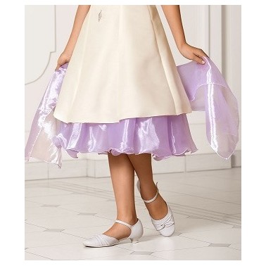 Robe enfant de ceremonie ecru et violet" Christella"