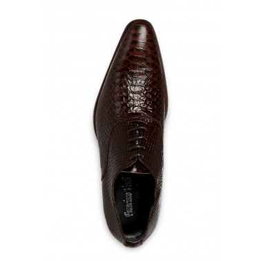 Chaussure homme effet croco marron Francisco Verdi