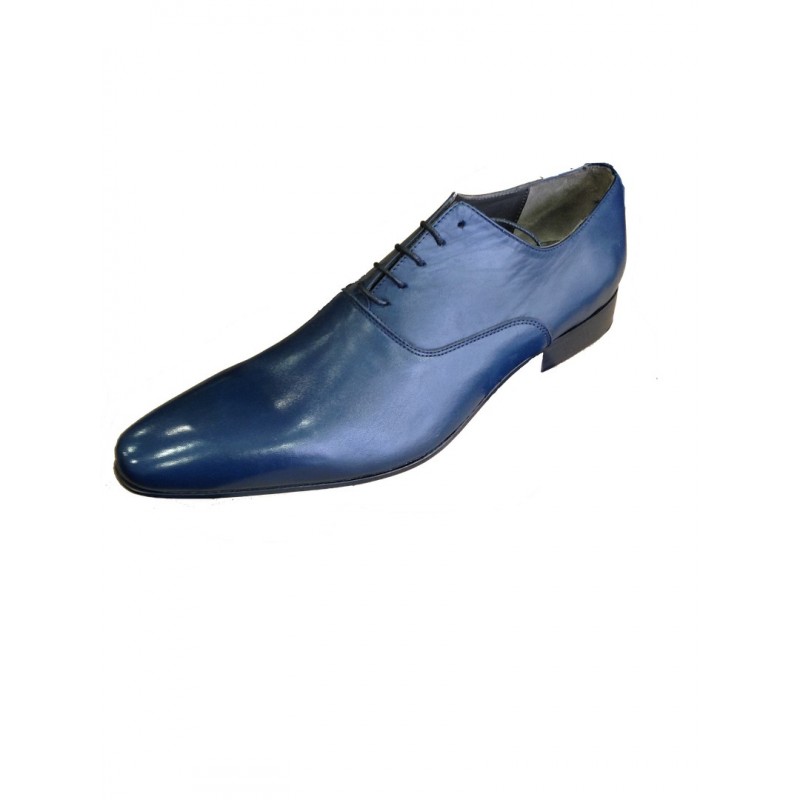 Chaussures homme en cuir bleu 