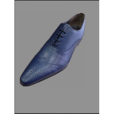 Chaussures homme bleu a lacets