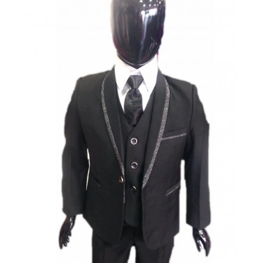 Costume garçon noir slim Florian