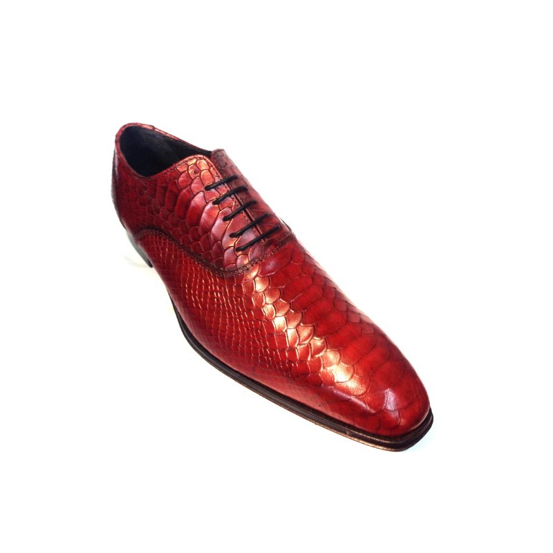 Chaussure homme croco rouge en cuir Astro enzo 