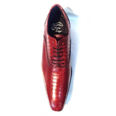 Chaussure homme croco rouge en cuir Astro enzo 