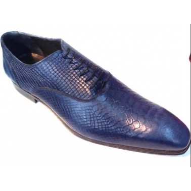 Chaussure homme croco bleu en cuir Astro enzo 