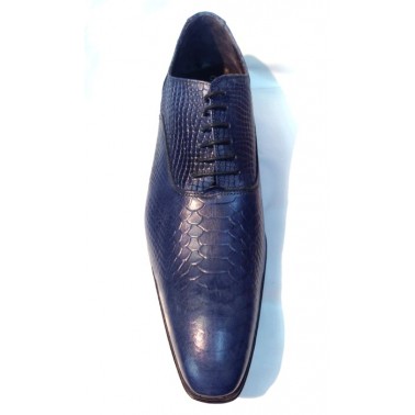 Chaussure homme croco bleu en cuir Astro enzo 