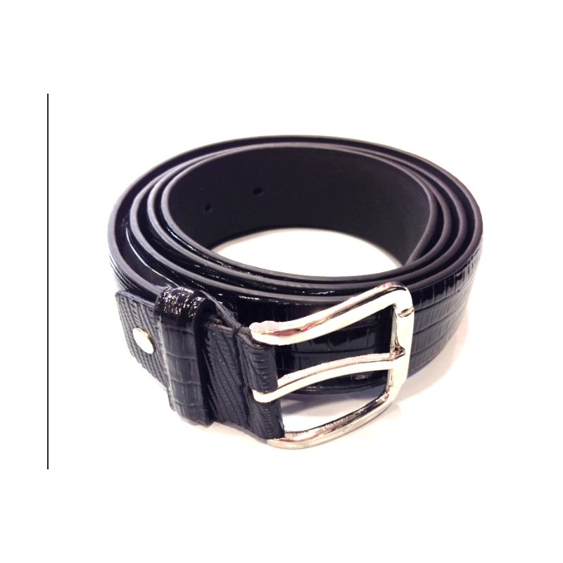 Ceinture homme croco noir pas cher