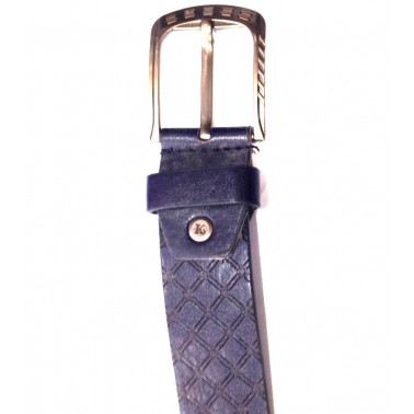 Ceinture homme bleu marine pas cher en cuir