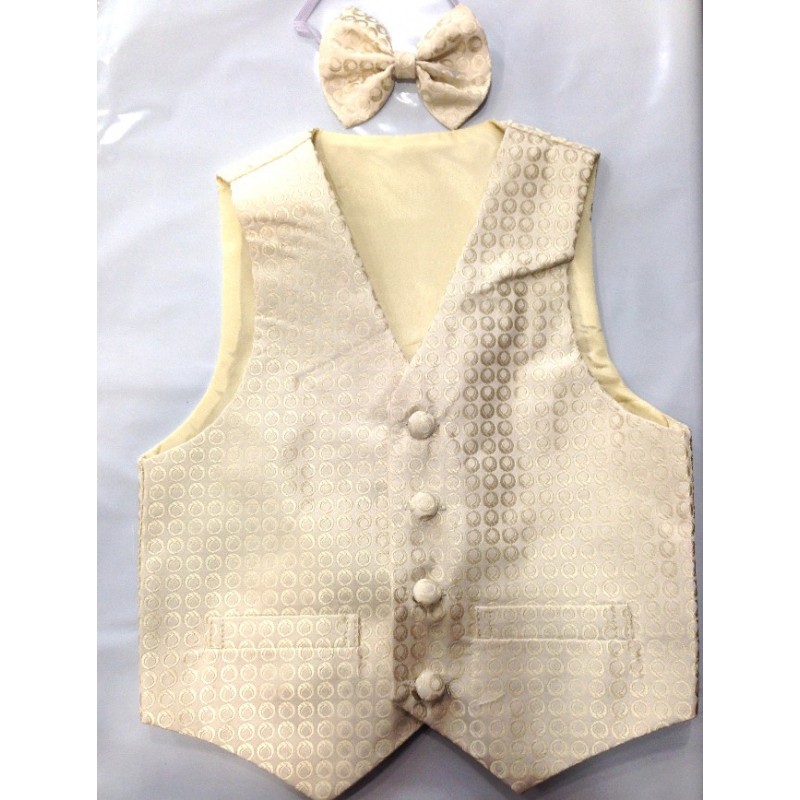 gilet enfant dore et ivoire