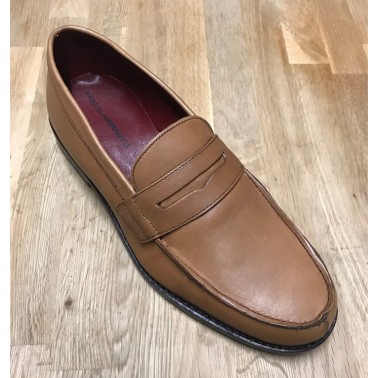 Mocassin en cuir pour homme camel PASCAL MORABITO