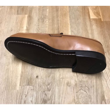 Mocassin en cuir pour homme camel PASCAL MORABITO