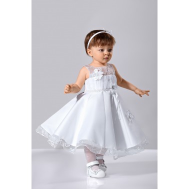 Robe bapteme de bébé blanche