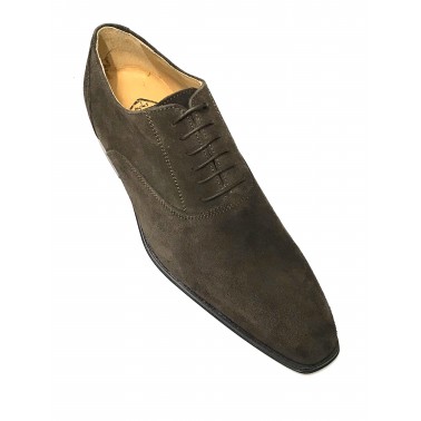 Chaussure italienne homme en daim marron