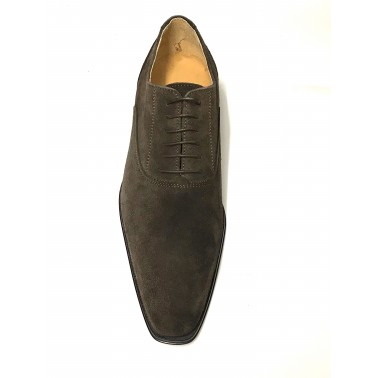 Chaussure italienne homme en daim marron