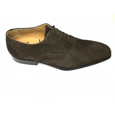 Chaussure italienne homme en daim marron