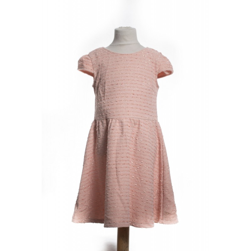 Robe fille rose poudrée