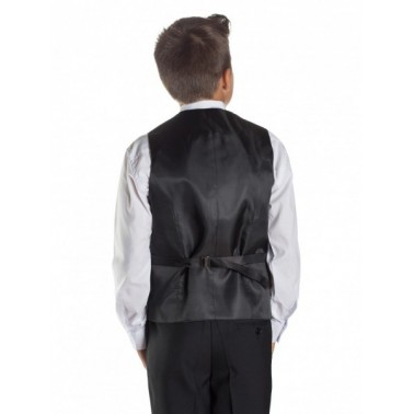 Costume enfant noir mat uni " Andrew" de 1 à 14 ans 