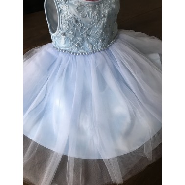 Robe bébé Elisa bleu ciel