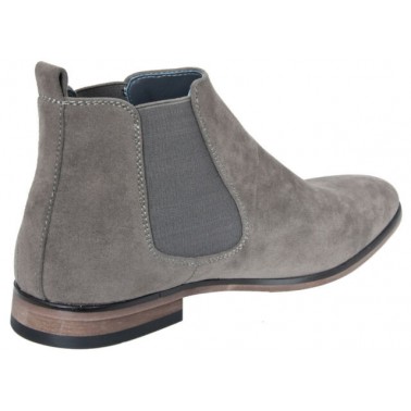 Bottine homme gris en daim