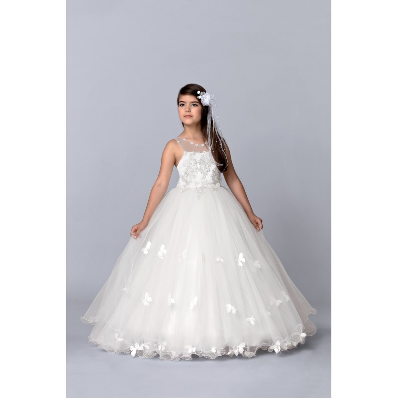 Robe enfant mariage coiuleur blanc