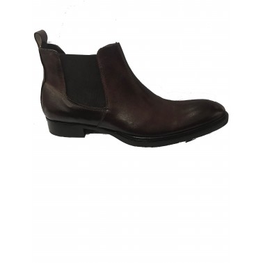 Bottines homme en cuir couleur chocolat