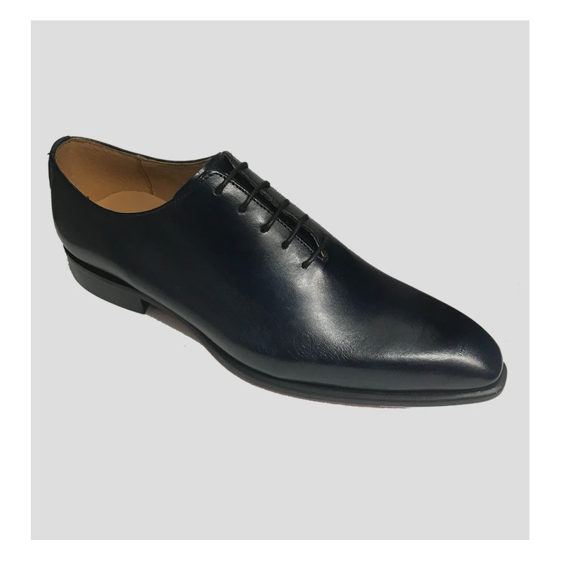 Chaussure homme Richelieu en cuir bleu