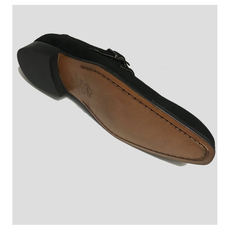 derbies homme boucles en daim noir