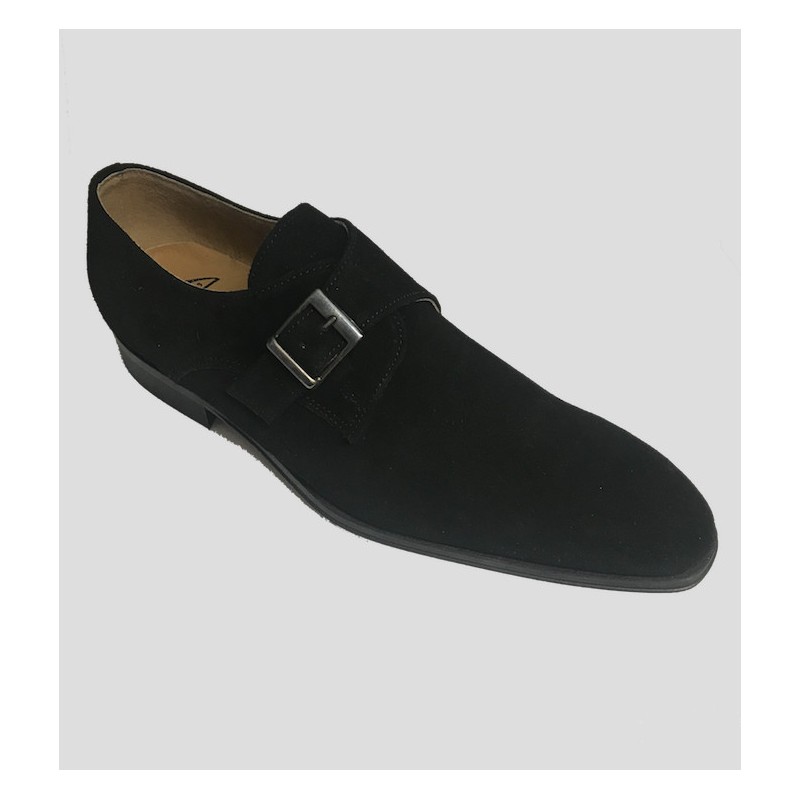 derbies homme boucles en daim noir