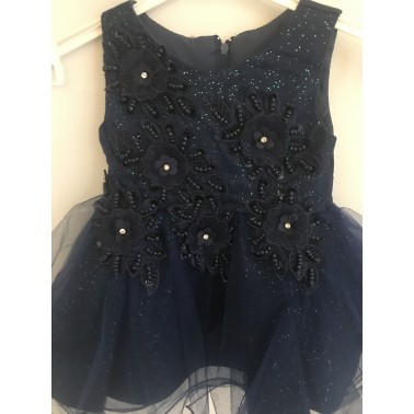 Robe bébé laura bleu marine