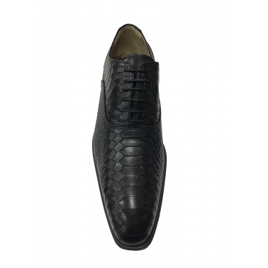 Chaussure homme croco noir en cuir Astro enzo 