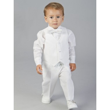 Costume bebe de 3 mois a 24 mois blanc 