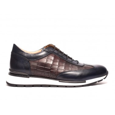 Sneakers homme en cuir ENZO croco