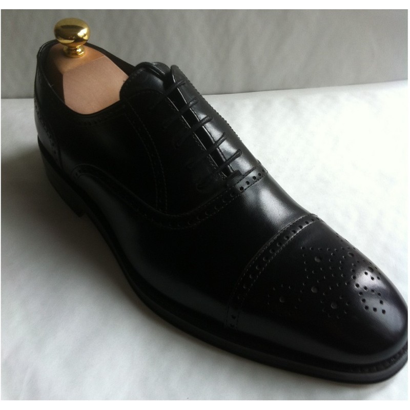 CHAUSSURE HOMME RICHELIEU CUIR NOIR