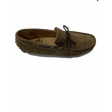 Mocassin homme daim beige Lorenzo