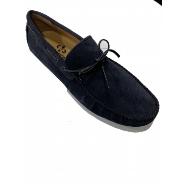 Mocassin homme daim bleu Lorenzo