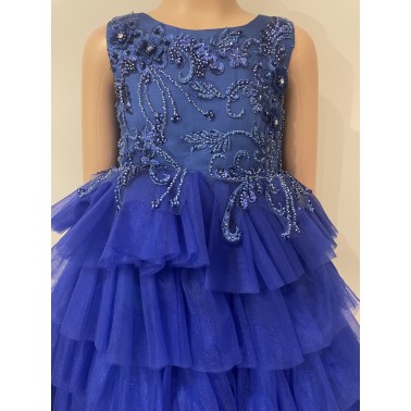 Robe enfant bleu roi TISH