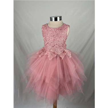 Robe enfant rose pale froufrou SOPHIA