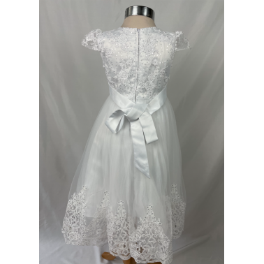 Robe enfant longue blanche Shirelle