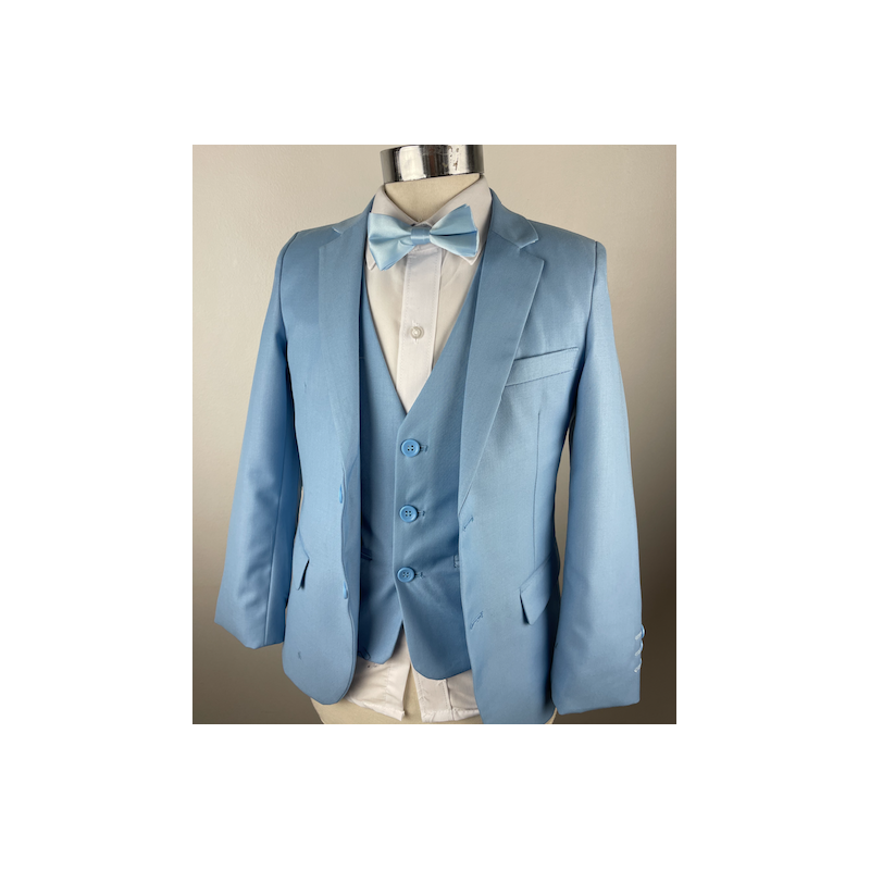 Costume garçon Nicolas bleu ciel pour mariage en jeans