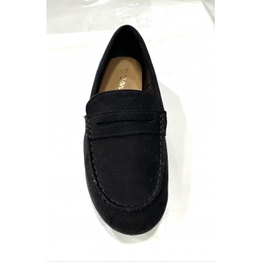 Mocassin enfant daim noir