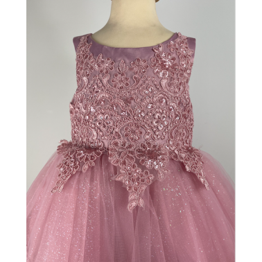 Robe bebe rose poudrée Eden