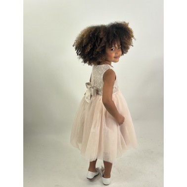 Robe enfant beige Shirel mariage et cérémonie