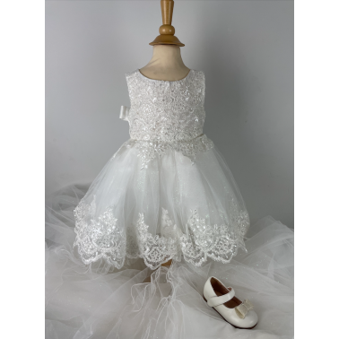 Robe bébé Sofia bapteme blanche