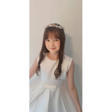 Robe enfant Celine Blanc cassé