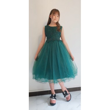 ROBE ENFANT VERT SYLVIA MARIAGE ET CÉRÉMONIE