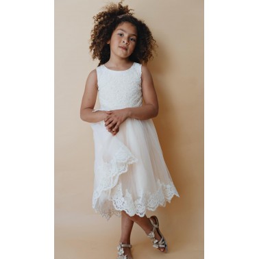 Robe enfant beige,champagne STELLA