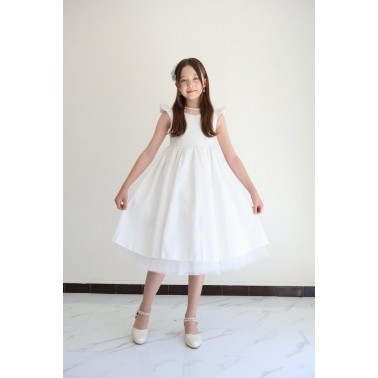 Robe enfant blanche MIYA baptême et cérémonie
