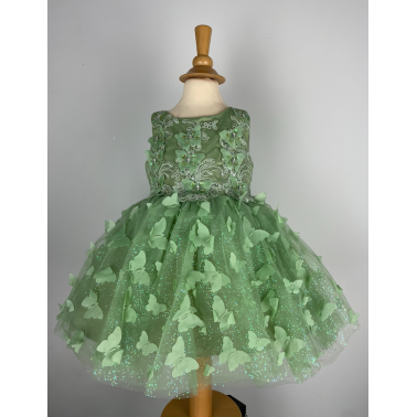Robe cérémonie fille verte Lindsay