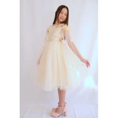Robe enfant doré mariage et cérémonie LEHNA