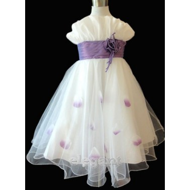 robe enfant blanc et violet 